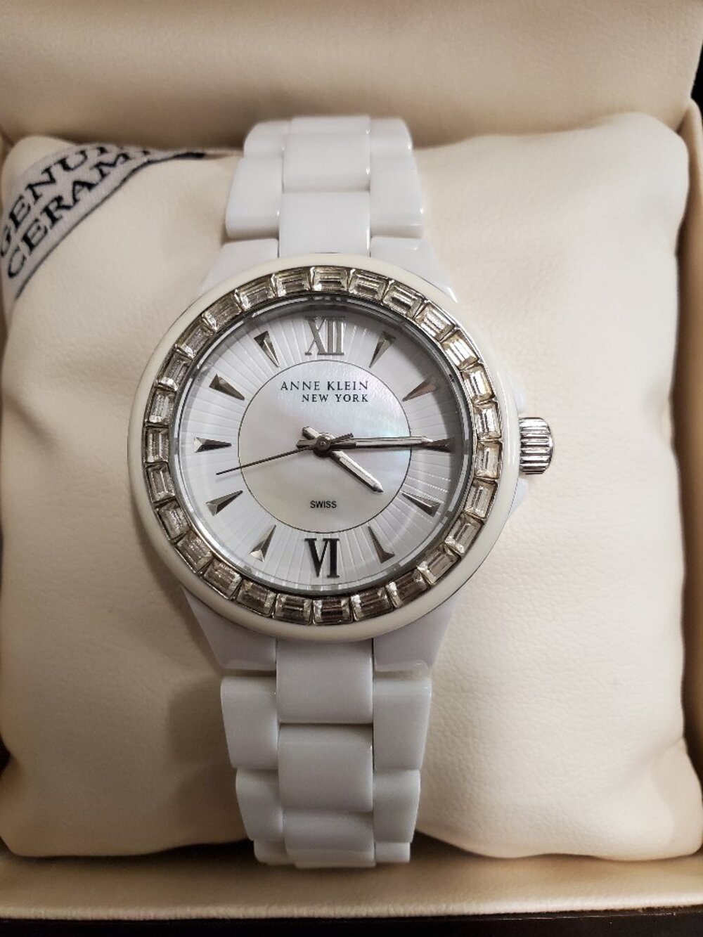 Anne Klein White Ceramic Watch NWOT